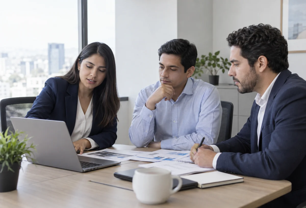 Imagen ilustrativa de profesionales trabajando en una consultoría empresarial